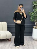 ست مانتو و شلوار جلو بسته دلوان کد 4763 - تصویر 9