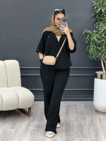 ست مانتو و شلوار جلو بسته دلوان کد 4763 - تصویر 4