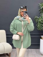 مانتو تک جیب ساحل کد 4725 - تصویر 5