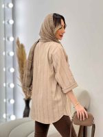 مانتو کوک دوزی یقه دیپلمات کد 4696 - تصویر 9