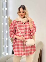 مانتو چهارخونه تک جیب کد 4716 - تصویر 10