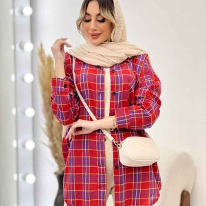 مانتو چهارخونه تک جیب کد 4716