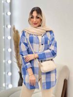 مانتو چهارخونه تک جیب کد 4716 - تصویر 9