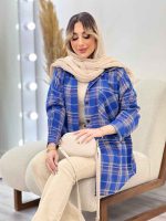 مانتو چهارخونه تک جیب کد 4716 - تصویر 13
