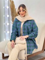 مانتو چهارخونه تک جیب کد 4716 - تصویر 12