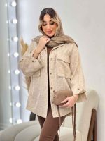 مانتو دوخت دار دو جیب کد 4728 - تصویر 10