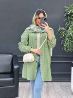 مانتو کتان شاپرک کد 4691 - تصویر 2