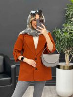 مانتو لینن دو دکمه جیب نما کد 4738 - تصویر 17