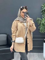 مانتو پرچ دار صدف کد 4731 - تصویر 14