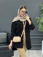مانتو کتان دو جیب آستین ریش کد 4732 - تصویر 12