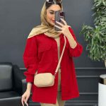 مانتو کتان پایین برش دار کد 4733