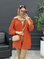 مانتو پرچ دار صدف کد 4731 - تصویر 2