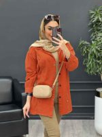 مانتو پرچ دار صدف کد 4731 - تصویر 7
