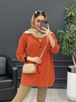 مانتو پرچ دار صدف کد 4731 - تصویر 13
