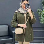 مانتو پرچ دار صدف کد 4731