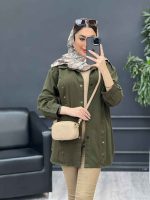 مانتو پرچ دار صدف کد 4731