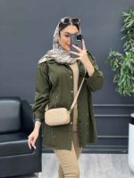 مانتو پرچ دار صدف کد 4731 - تصویر 6