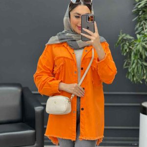 مانتو کتان دو جیب آستین ریش کد 4732