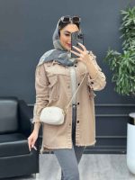مانتو کتان دو جیب آستین ریش کد 4732 - تصویر 9