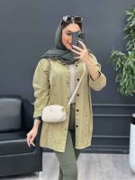 مانتو پرچ دار صدف کد 4731 - تصویر 10