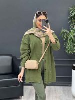 مانتو پرچ دار صدف کد 4731 - تصویر 9