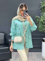 مانتو سه جیب پایین پاگن آیدا کد 4712 - تصویر 12