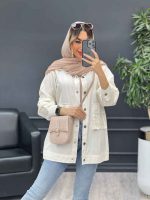 مانتو سه جیب پایین پاگن آیدا کد 4712 - تصویر 5