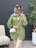 مانتو کتان مداد رنگی کد 4735 - تصویر 20