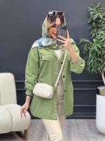 مانتو کتان مداد رنگی کد 4735 - تصویر 26