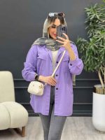 مانتو کتان مداد رنگی کد 4735