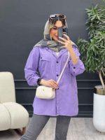 مانتو کتان مداد رنگی کد 4735 - تصویر 9