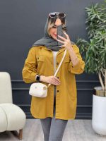 مانتو کتان مداد رنگی کد 4735 - تصویر 14