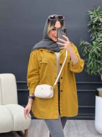 مانتو کتان مداد رنگی کد 4735 - تصویر 6