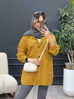 مانتو کتان مداد رنگی کد 4735 - تصویر 21