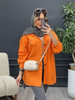 مانتو کتان مداد رنگی کد 4735 - تصویر 4