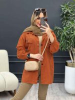 مانتو کتان مداد رنگی کد 4735 - تصویر 11