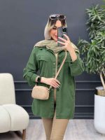 مانتو کتان مداد رنگی کد 4735 - تصویر 10
