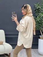 مانتو کتان مداد رنگی کد 4735 - تصویر 25