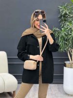 مانتو کتان مداد رنگی کد 4735 - تصویر 22