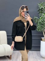 مانتو کتان مداد رنگی کد 4735 - تصویر 23
