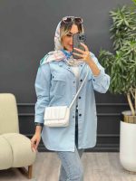 مانتو کتان مداد رنگی کد 4735 - تصویر 17