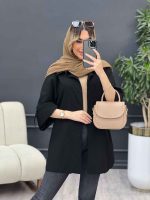 مانتو تک جیب جلو دکمه کد 4724 - تصویر 17