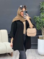 مانتو تک جیب جلو دکمه کد 4724 - تصویر 7
