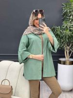 مانتو تک جیب جلو دکمه کد 4724 - تصویر 13