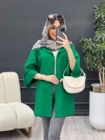 مانتو تک جیب جلو دکمه کد 4724 - تصویر 4