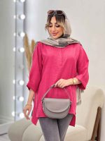 مانتو جلو بسته دکمه مخفی کد 4729 - تصویر 8