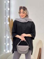 مانتو جلو بسته دکمه مخفی کد 4729 - تصویر 13