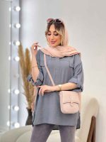 مانتو جلو بسته دو جیب نما کد 4699 - تصویر 12