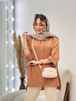 مانتو جلو بسته دکمه مخفی کد 4729 - تصویر 18