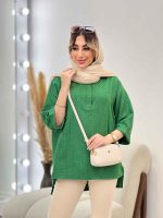 مانتو جلو بسته دکمه مخفی کد 4729 - تصویر 3